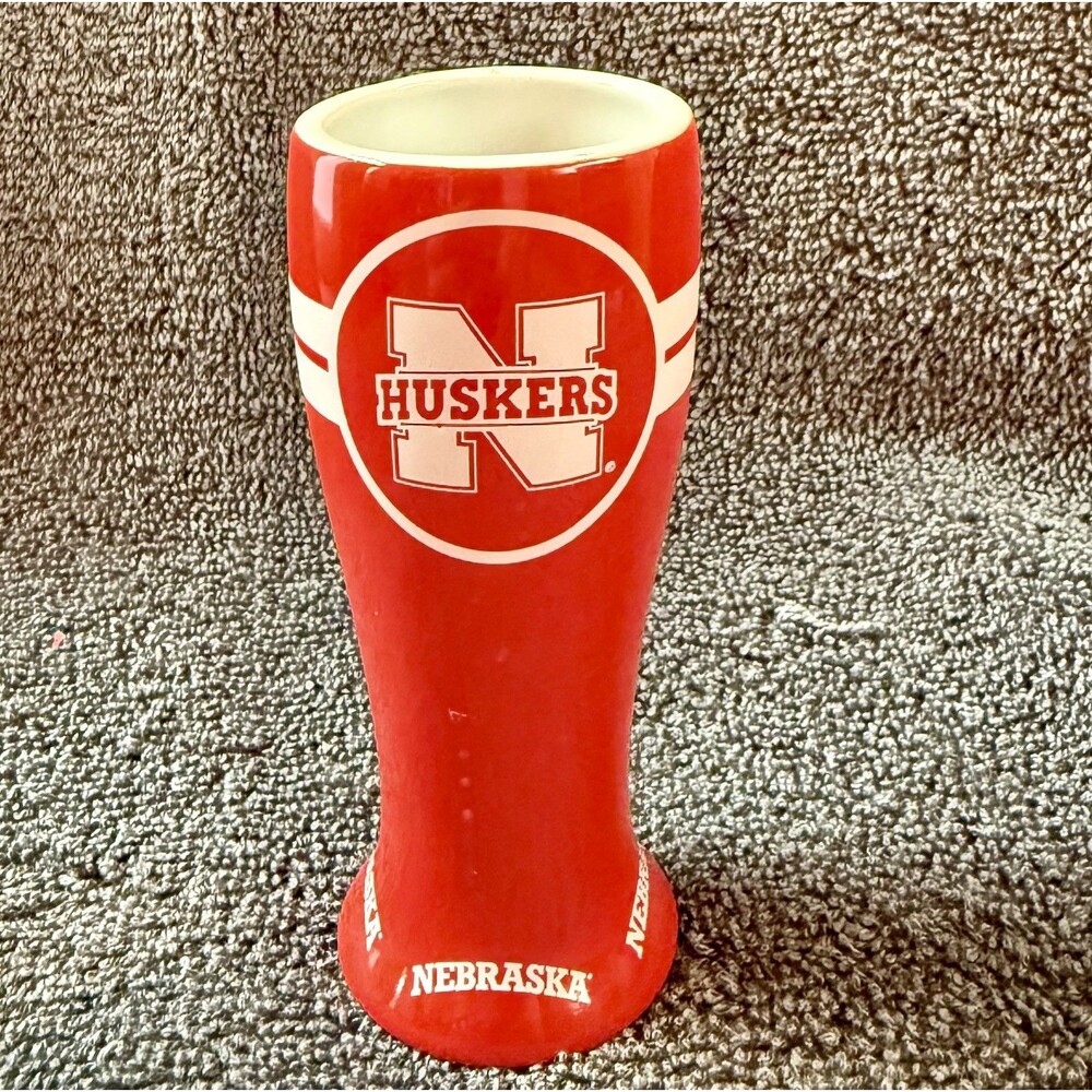 Souvenir Shot Glass University of Nebraska Huskers Boelter Brands Collegiate Red